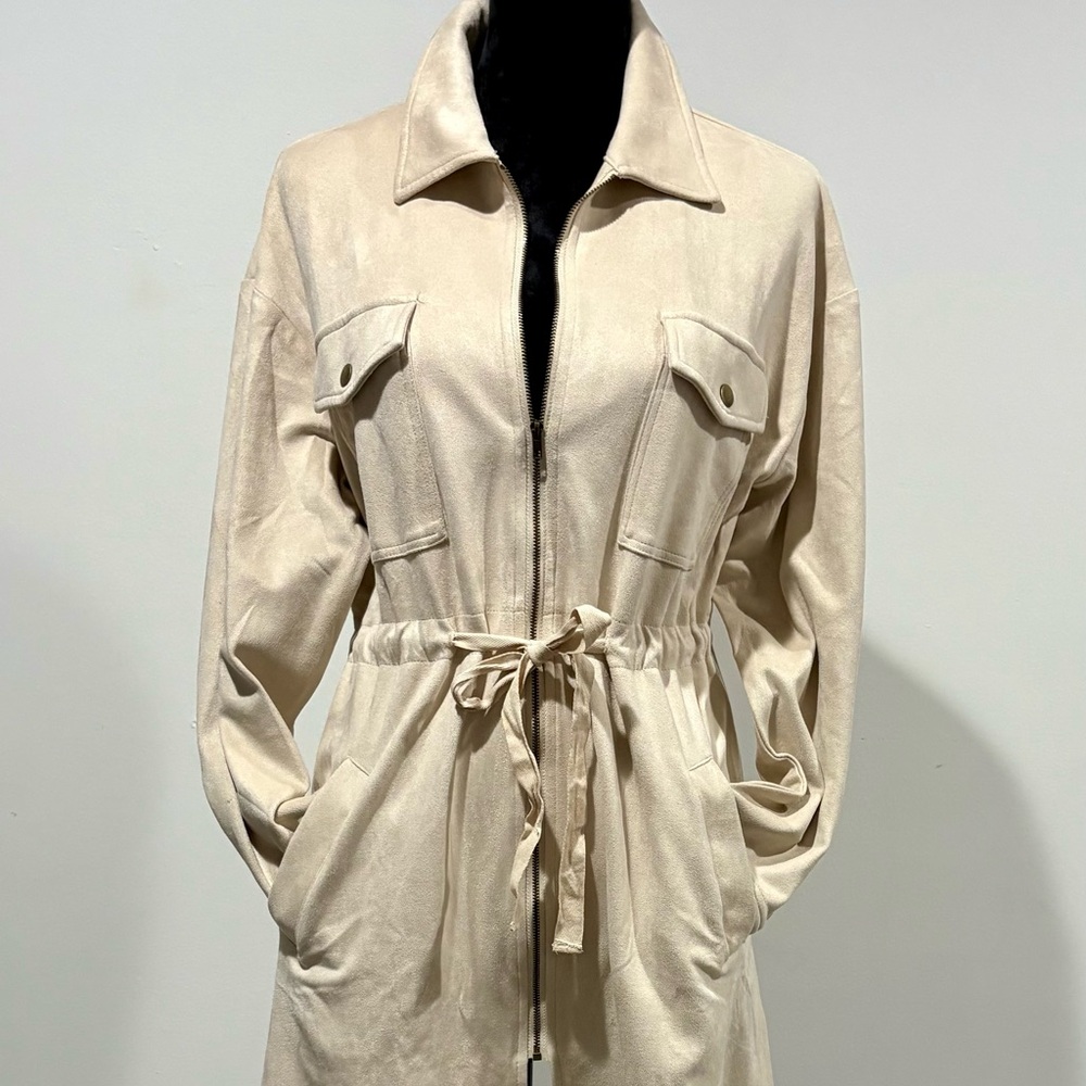 JODIFL Beige Jacket with Drawstring